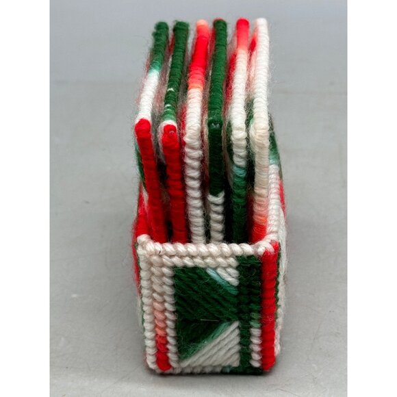 Handmade Needlepoint Christmas Coasters Mesh Canvas, Set of 6 Holder READ - Picture 12 of 14